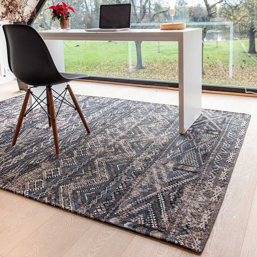 Louis De Poortere Antiquarian Kilim Rug - 9113 Black Rabat | Naken ...